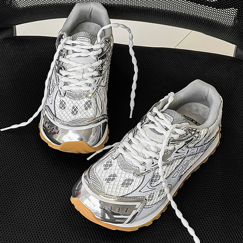 Running Gear Shoes - Fashion Woman Mens Mesh Lace-Up Flat