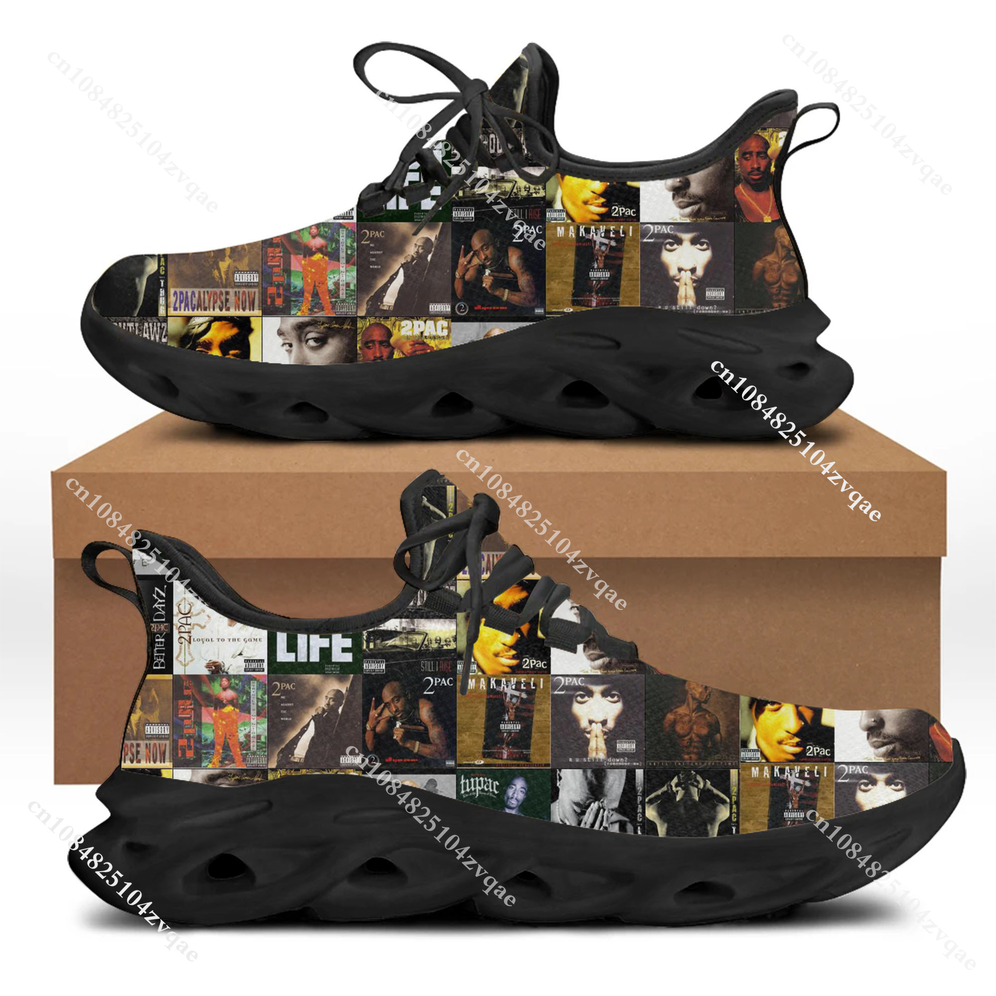 Tupac Rapper 2Pac Flats Sneake - огляд і ціна Running Gear Shoes