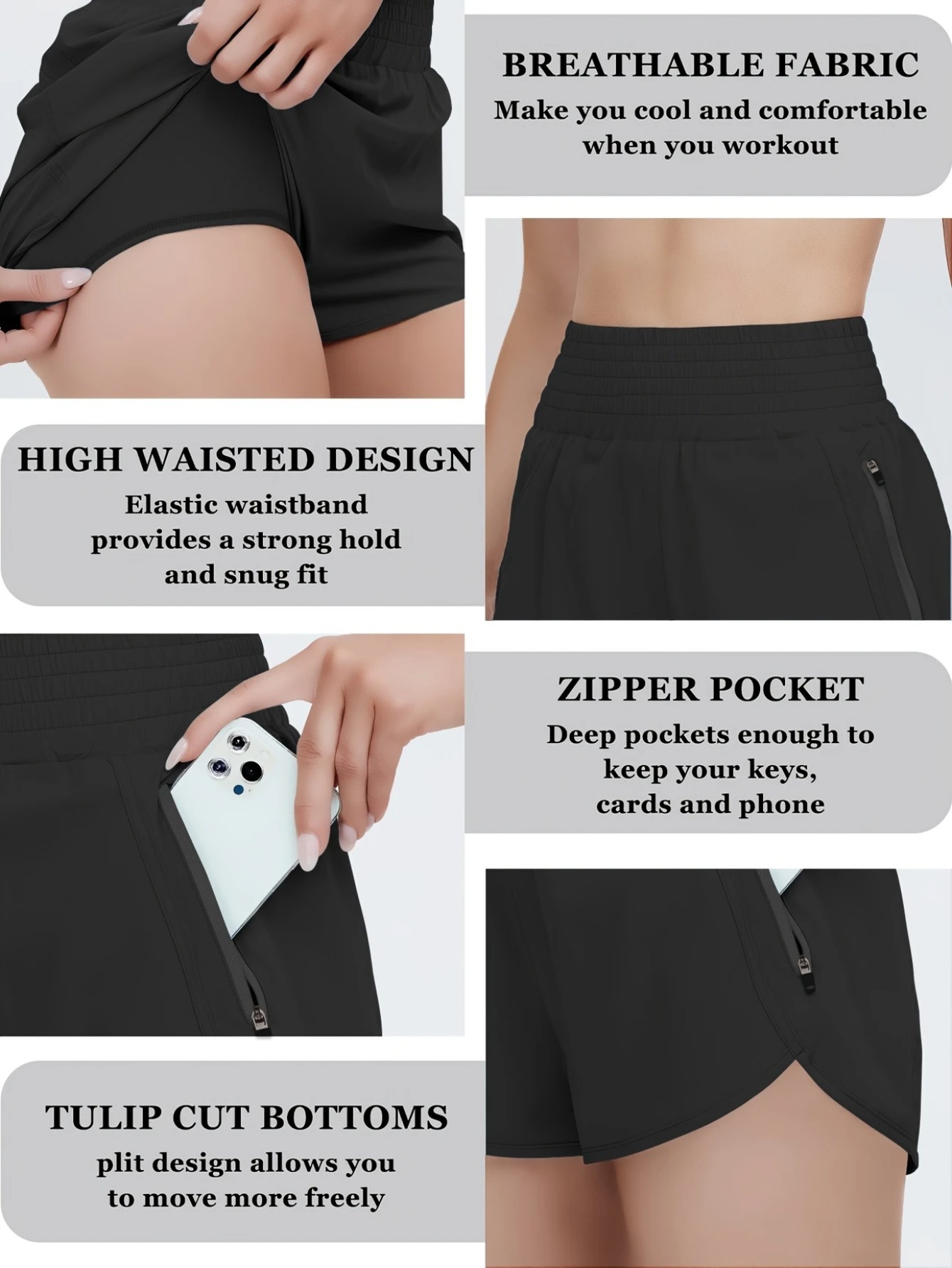 Women's High-waisted Sports Sh - огляд і ціна Running Gear Women